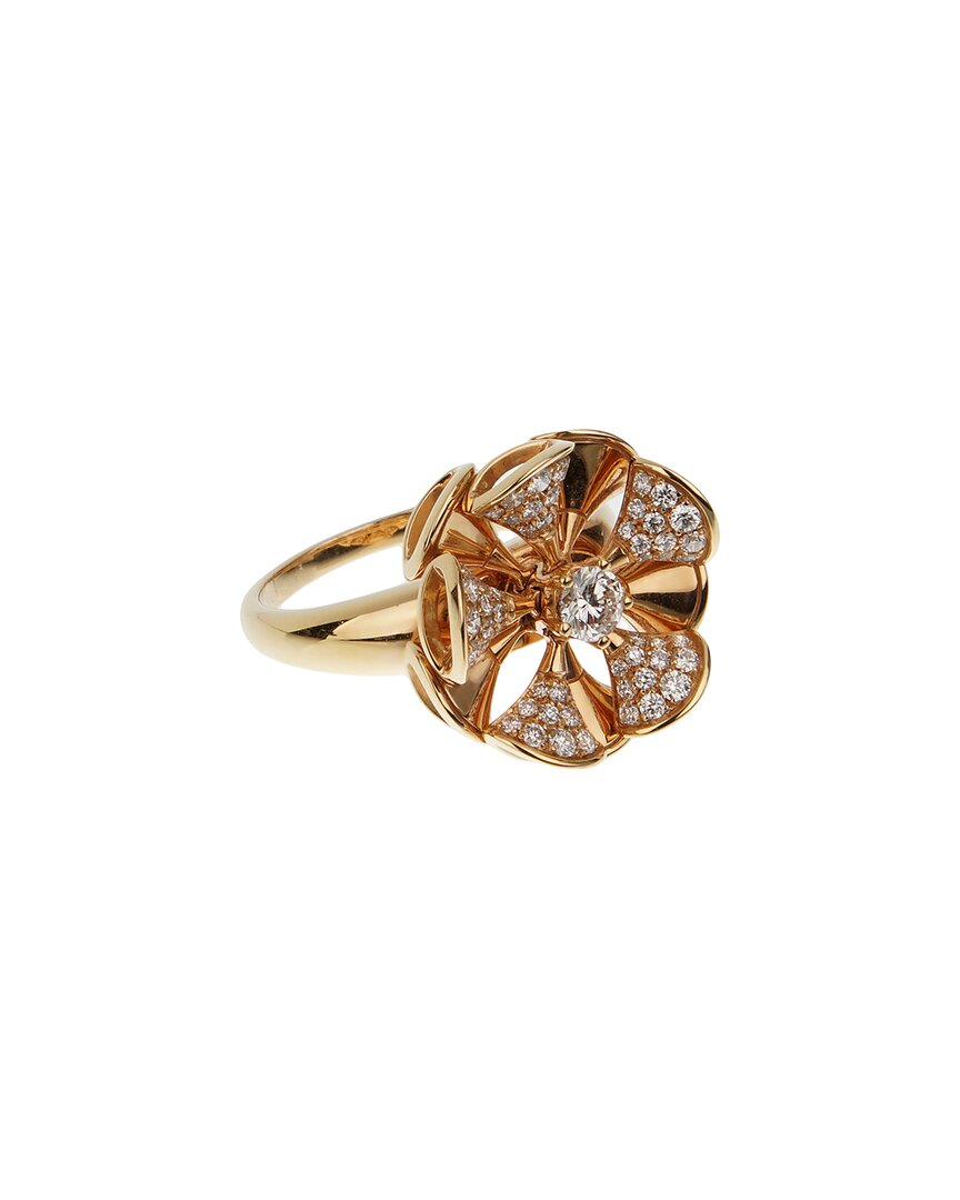Bulgari 18k 1.20 Ct. Tw. Diamond Divas Dream Cocktail Ring (authentic ) In Gold