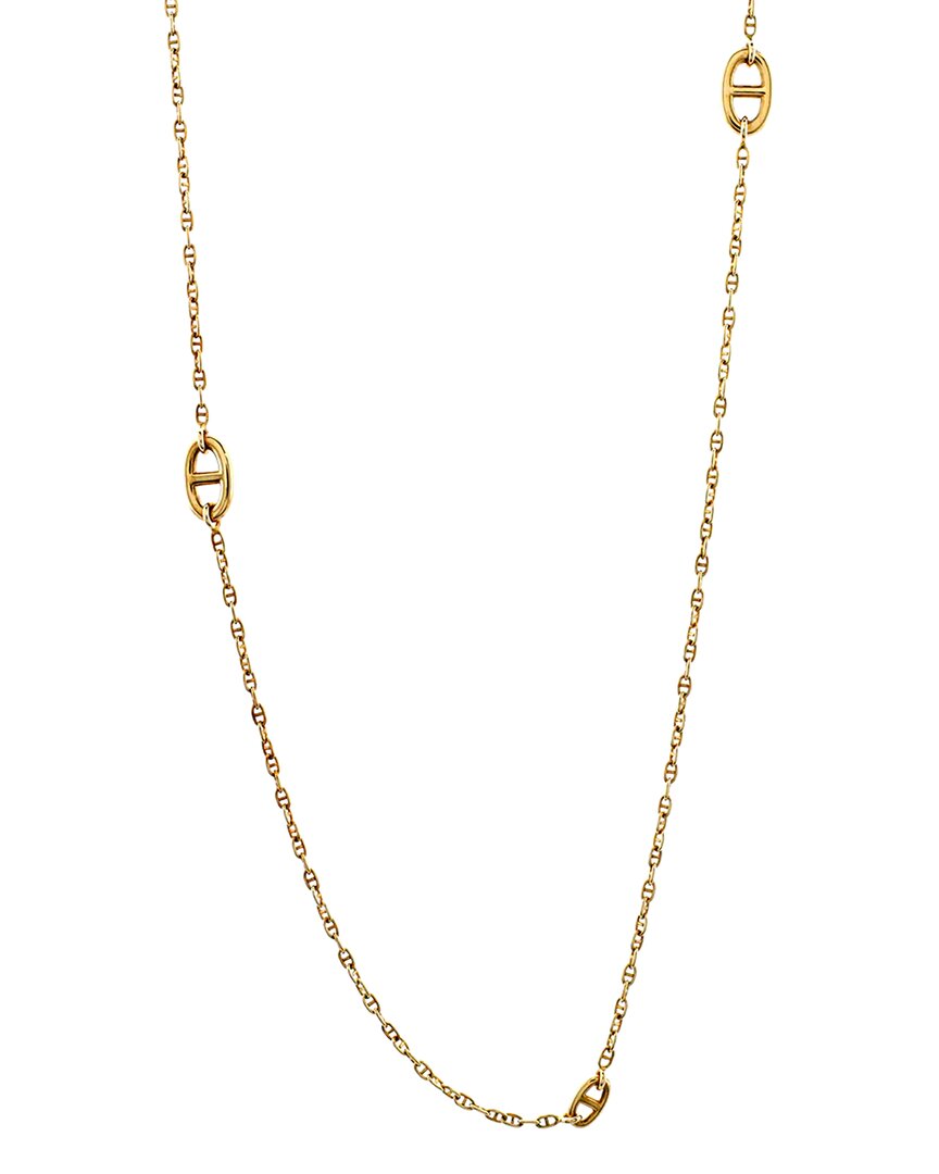 Pre-owned Hermes Hermès 18k Chaine D'ancre Sautoir Necklace (authentic ) In Gold