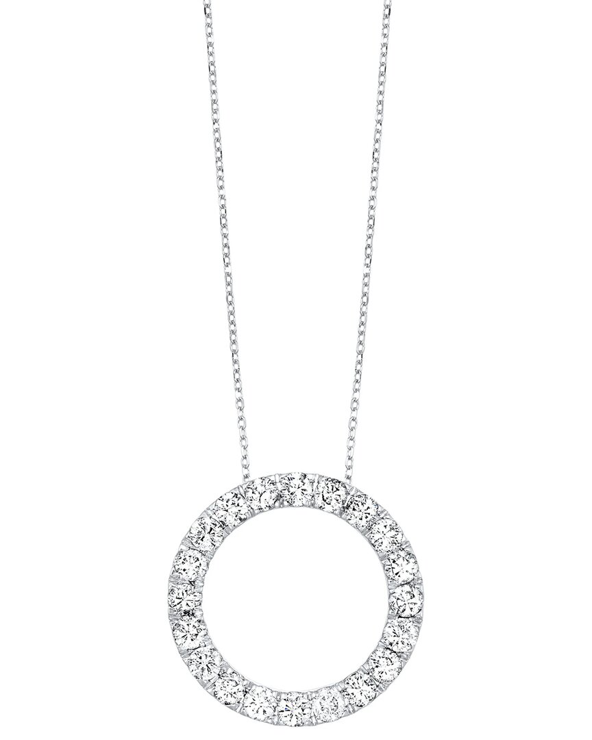 Lab Grown Diamonds 14k 0.75 Ct. Tw. Lab-grown Diamond Circle Pendant