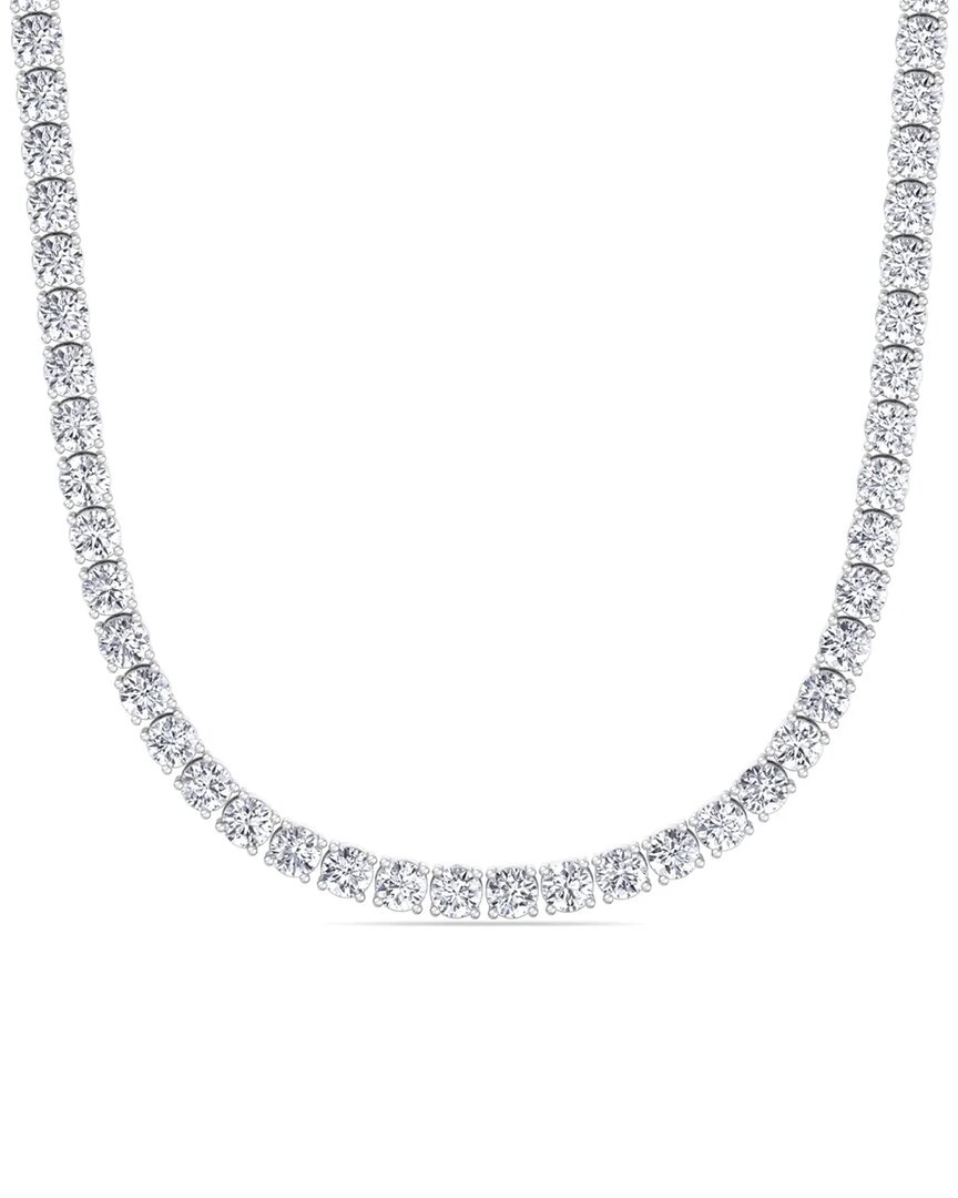 Shop Lab Grown Diamonds 14k 25.00 Ct. Tw. Lab-grown Diamond Straight Line Necklace