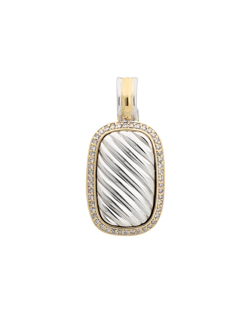 David Yurman 18k & Silver 0.30 Ct. Tw. Diamond & Albion Pendant (authentic )