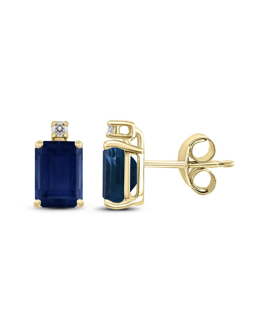 Gemstones 14k 0.84 Ct. Tw. Diamond & Sapphire Earrings