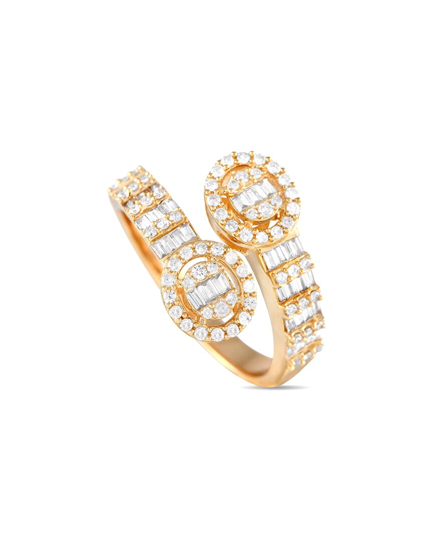 DIAMOND SELECT CUTS DIAMOND SELECT CUTS 14K 0.65 CT. TW. DIAMOND HALO CLUSTER BYPASS RING