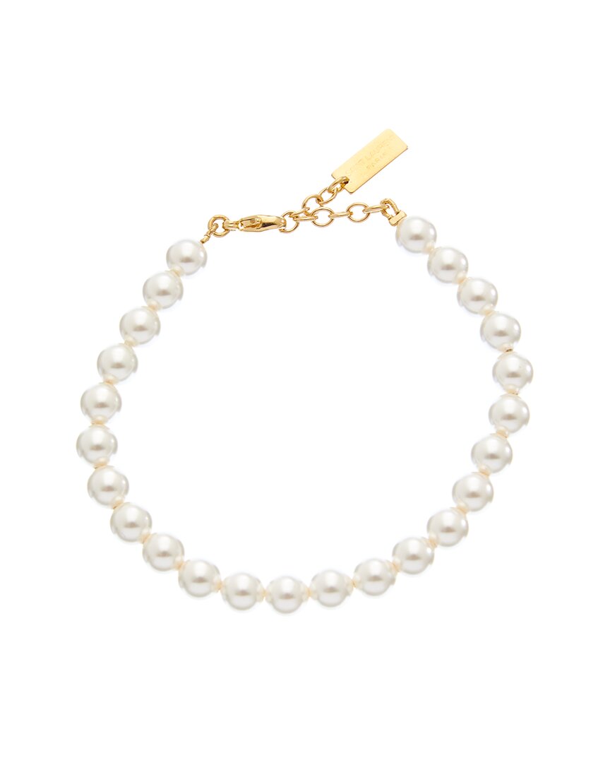 Saint Laurent Pearl Bracelet In White