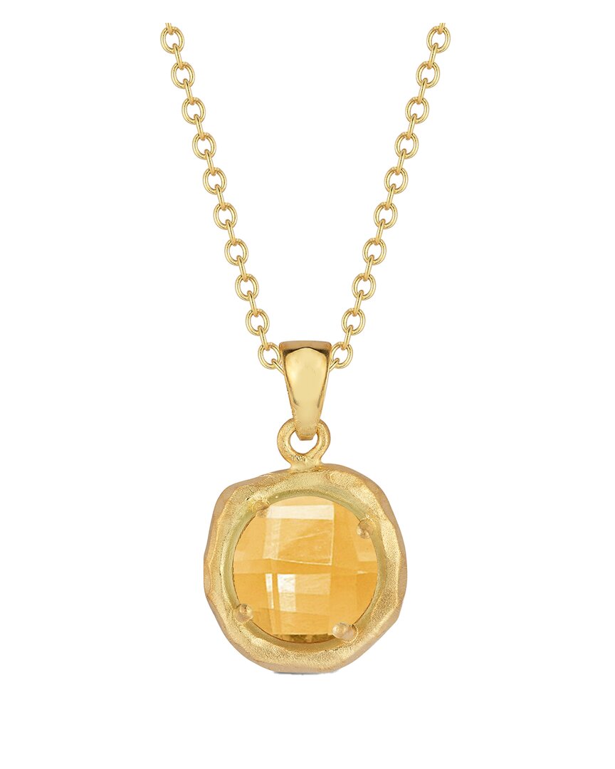 I. Reiss 14k 1.80 Ct. Tw. Diamond & Citrine Necklace
