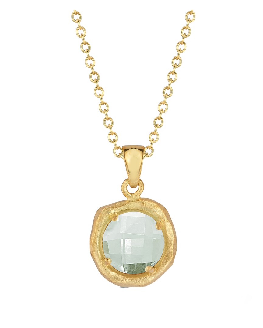 I. Reiss 14k 1.80 Ct. Tw. Diamond & Green Amethyst Necklace