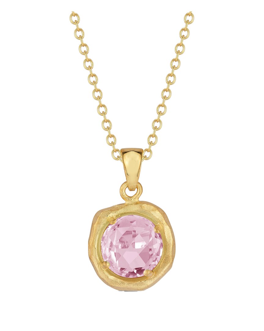 I. Reiss 14k 1.80 Ct. Tw. Diamond & Rose Quartz Necklace
