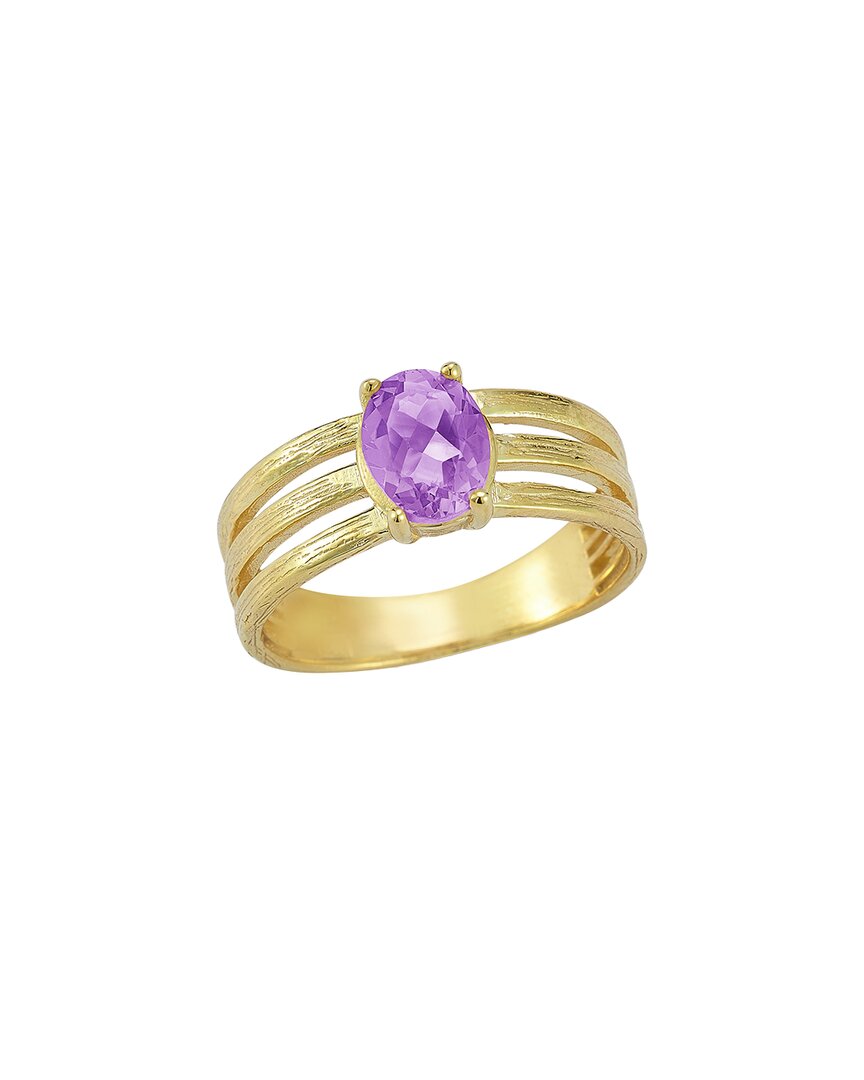 I. Reiss 14k 1.14 Ct. Tw. Diamond & Amethyst Cocktail Ring