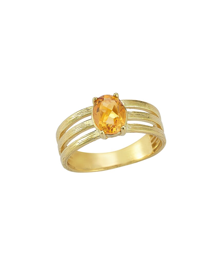 I. Reiss 14k 1.17 Ct. Tw. Diamond & Citrine Cocktail Ring