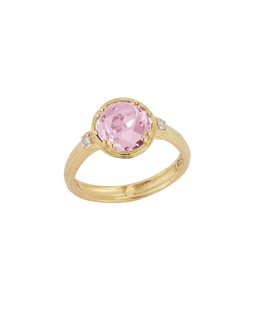 I. Reiss 14k 1.85 Ct. Tw. Diamond & Rose Quartz Cocktail Ring