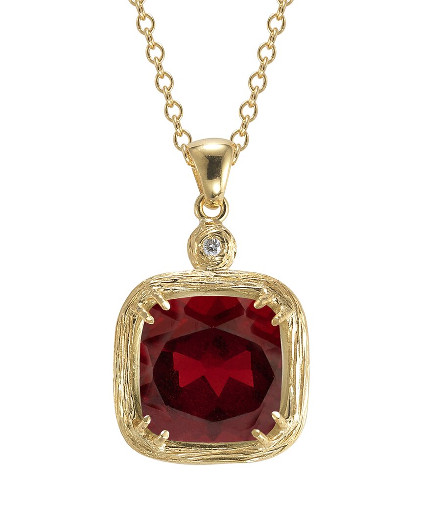 I. Reiss 14k 5.42 Ct. Tw. Diamond & Garnet Necklace