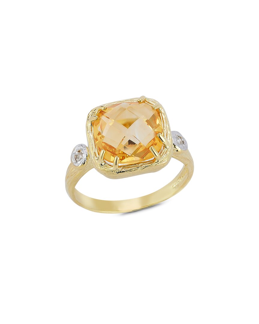 I. Reiss 14k 3.53 Ct. Tw. Diamond & Citrine Ring