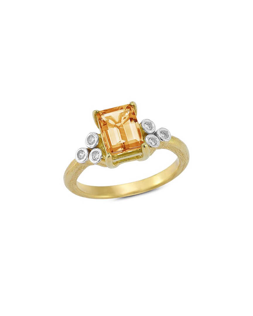 I. Reiss 14k 1.59 Ct. Tw. Diamond & Citrine Cocktail Ring