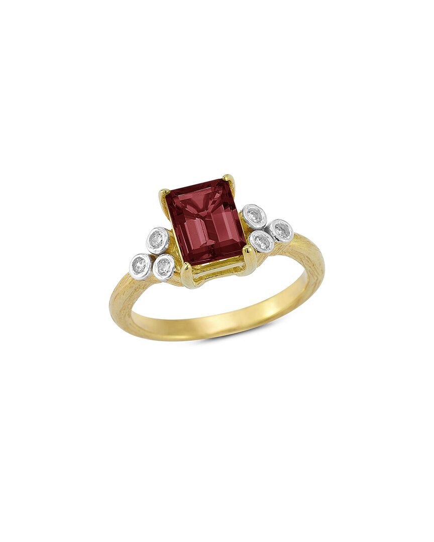 I. Reiss 14k 2.59 Ct. Tw. Diamond & Garnet Cocktail Ring