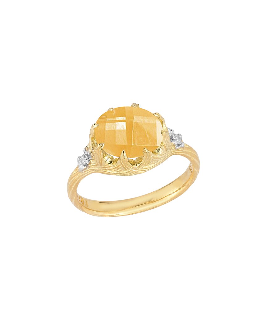 I. Reiss 14k 3.40 Ct. Tw. Diamond & Citrine Cocktail Ring