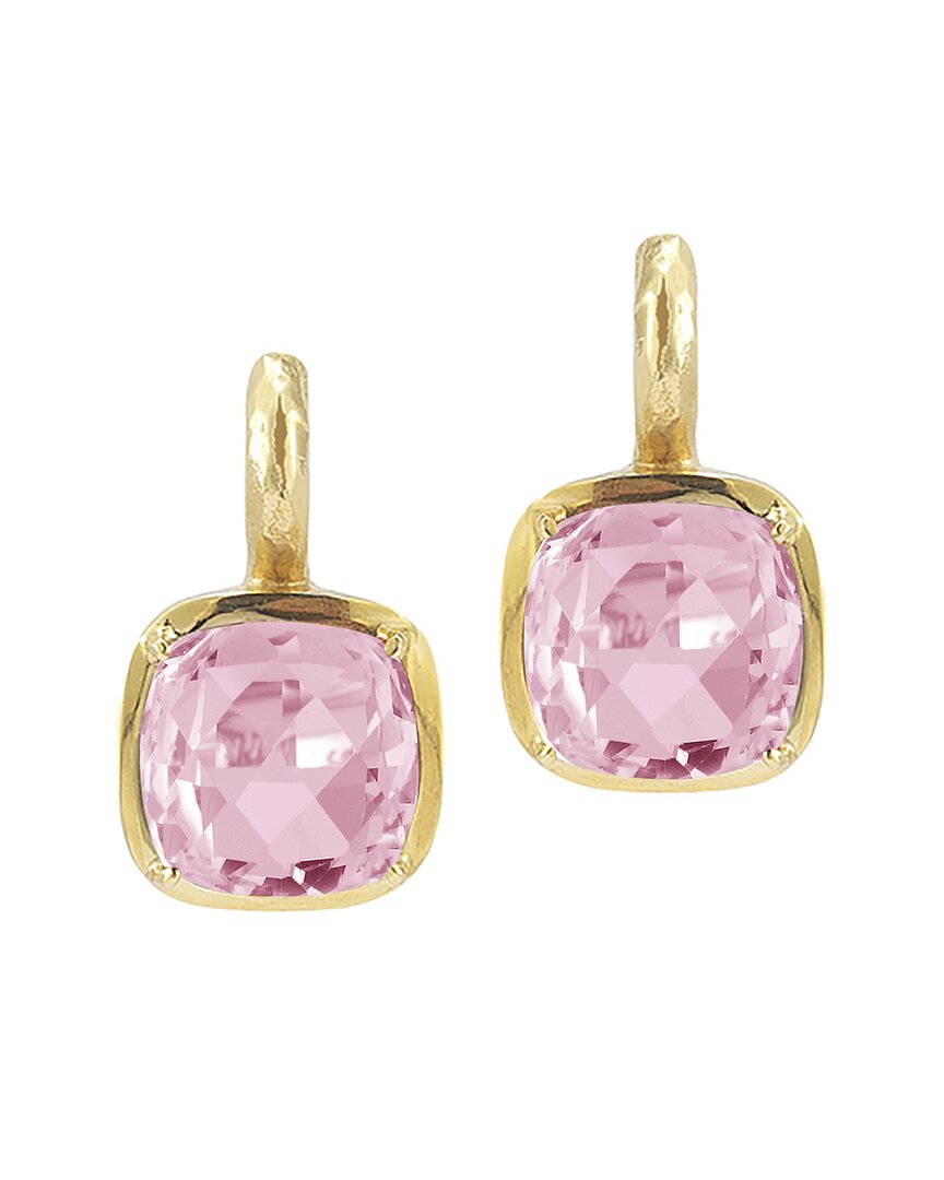 I. Reiss 14k 6.70 Ct. Tw. Diamond & Rose Quartz Drop Earrings