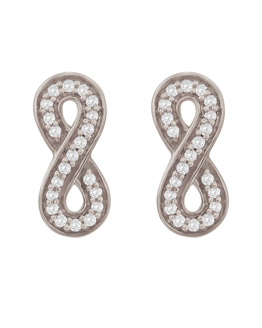 Suzy Levian 14k 0.10 Ct. Tw. Diamond Infinity Studs