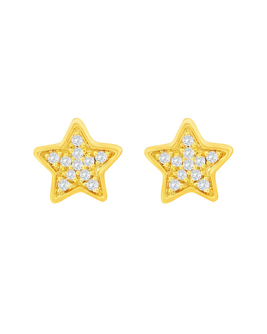 Suzy Levian 14k 0.06 Ct. Tw. Diamond Star Studs
