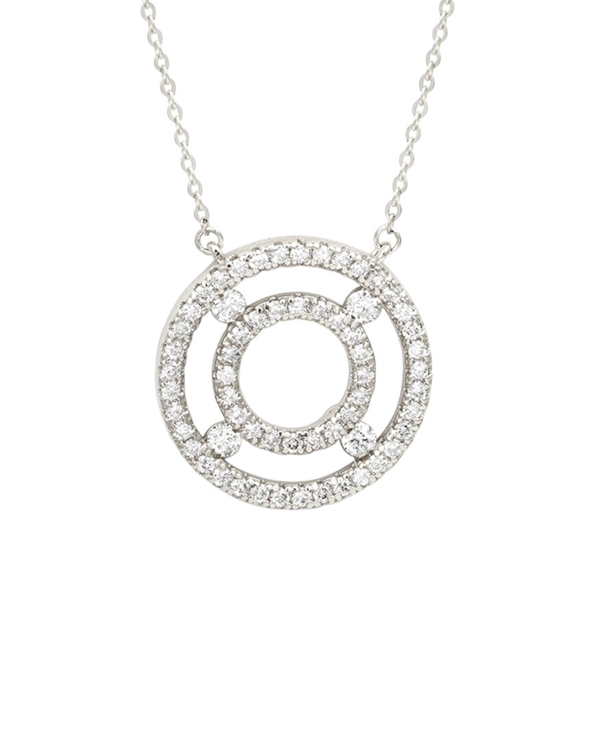 Suzy Levian 14k 0.75 Ct. Tw. Diamond Double Circle Necklace