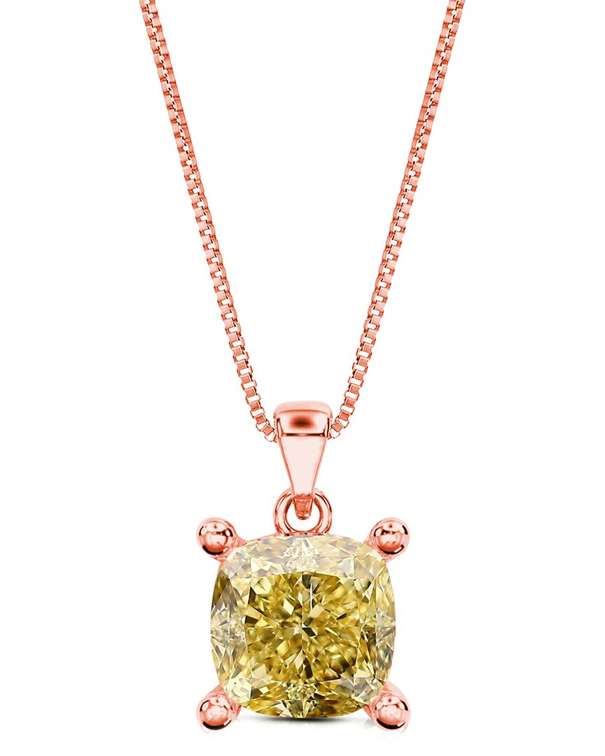 Amairah 14k Rose Gold 2.00 Ct. Tw. Lab-grown Diamond Solitaire Pendant Necklace
