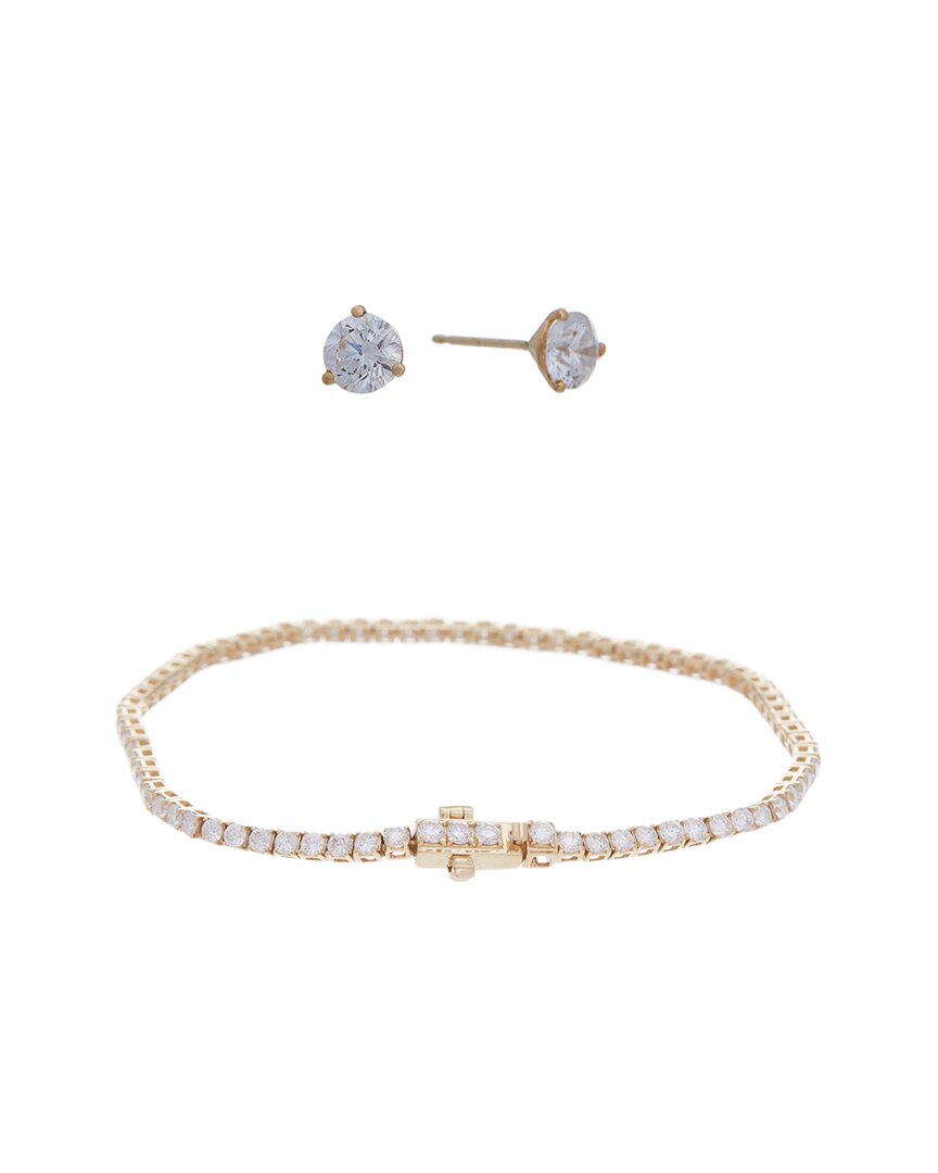 Lab Grown Diamonds 14k 4.00 Ct. Tw. Lab-grown Diamond Studs & Bracelet Set