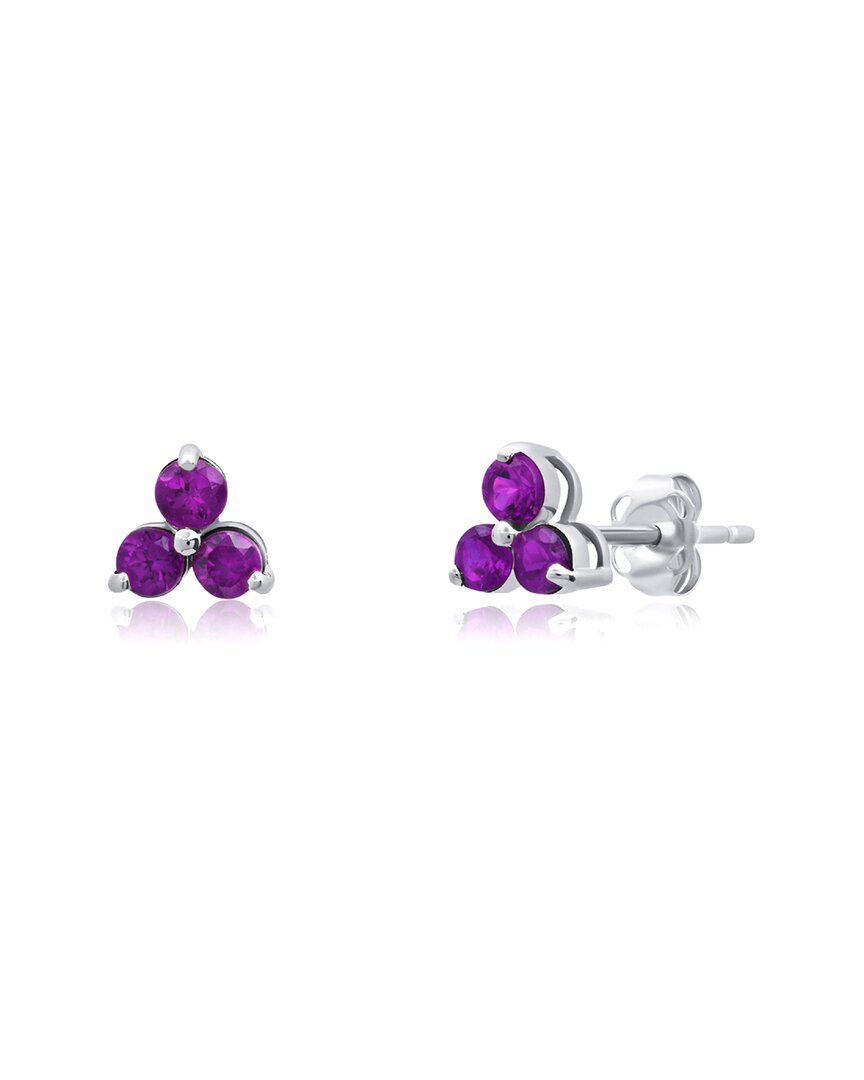 Maxcolor 14k 0.25 Ct. Tw. Amethyst Studs