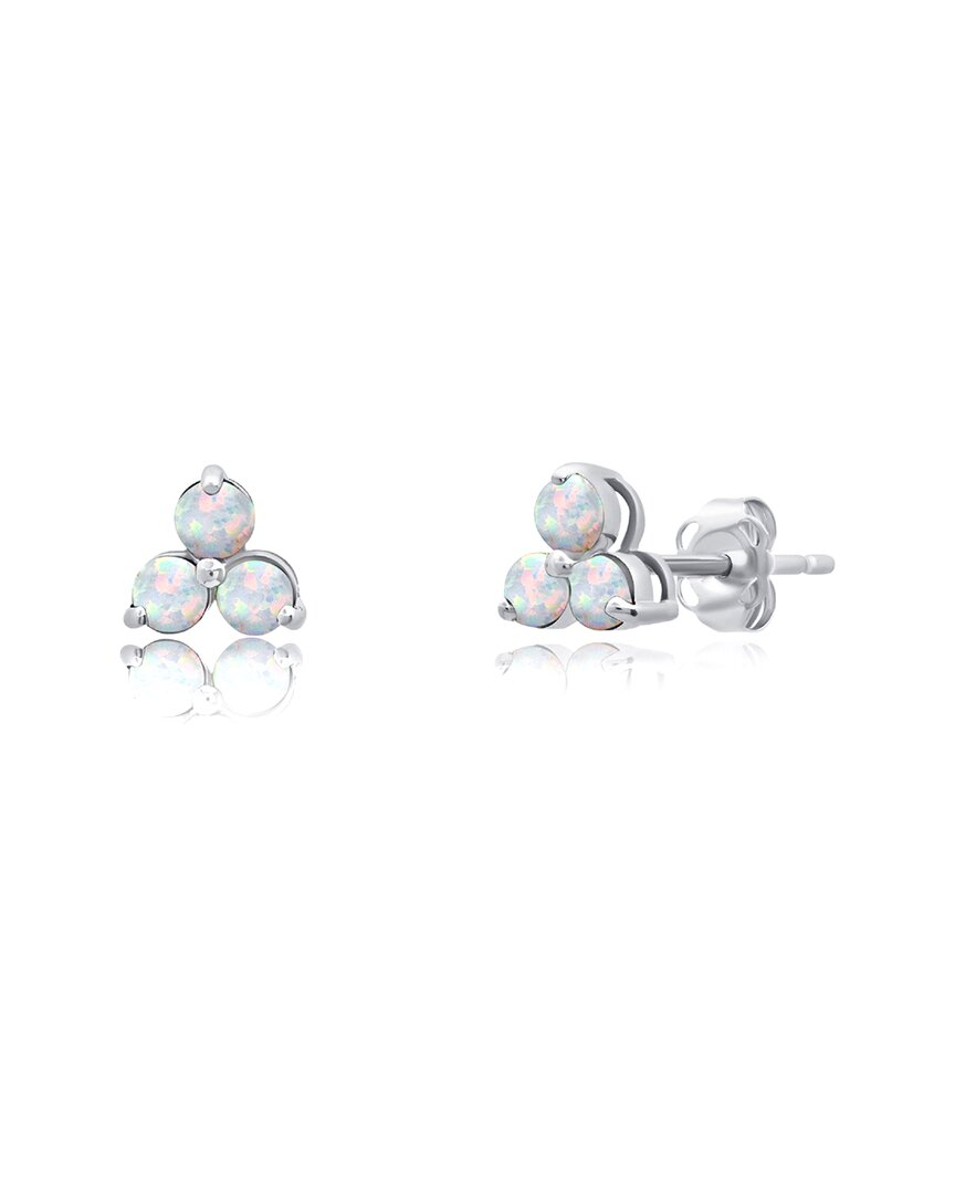 Maxcolor 14k 0.20 Ct. Tw. Lab-grown Opal Studs