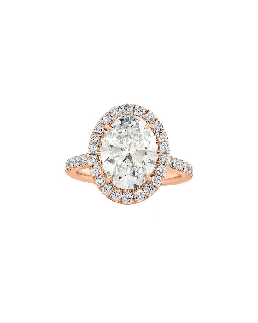 Lab Grown Diamonds Luxore Privee 14k Rose Gold 3.50 Ct. Tw. Lab-grown Diamond Ring