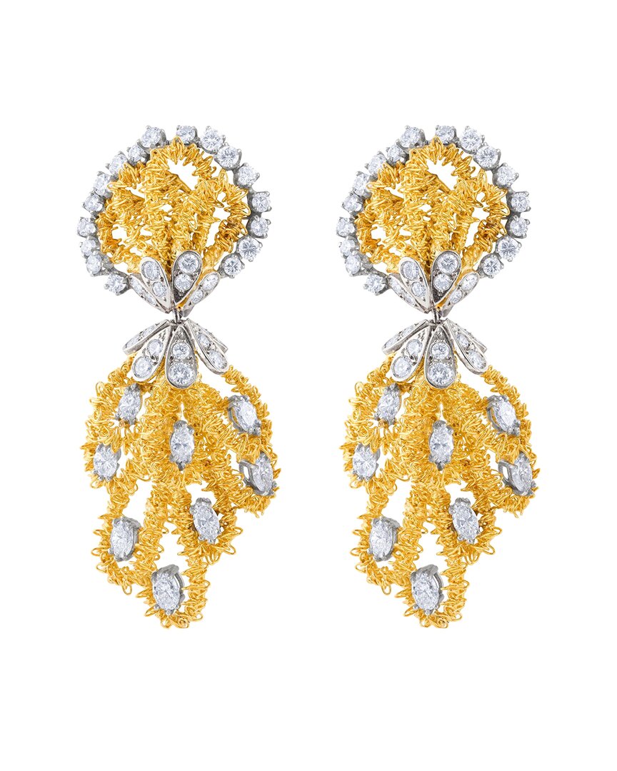 Diana M. Fine Jewelry 18k Two-tone 6.50 Ct. Tw. Diamond Drop Earrings