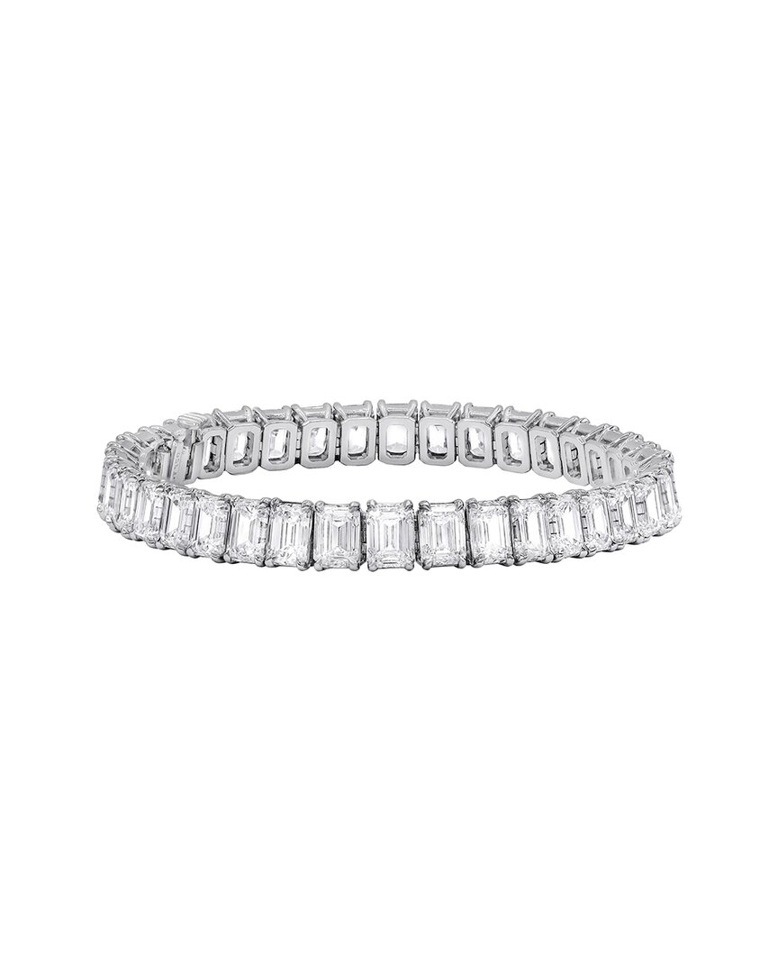 Diana M. Fine Jewelry 18k 22.88 Ct. Tw. Diamond Tennis Bracelet In Metallic