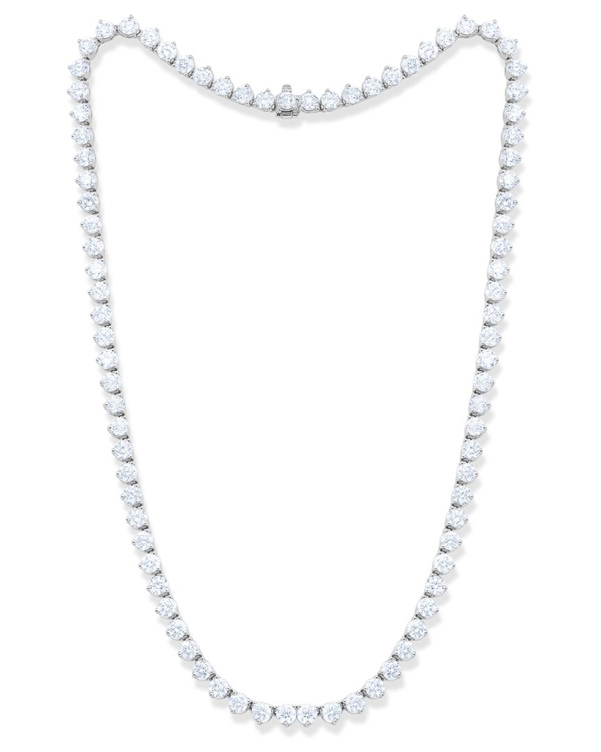 Diana M. Fine Jewelry 18k 25.80 Ct. Tw. Lab-grown Diamond Tennis Necklace