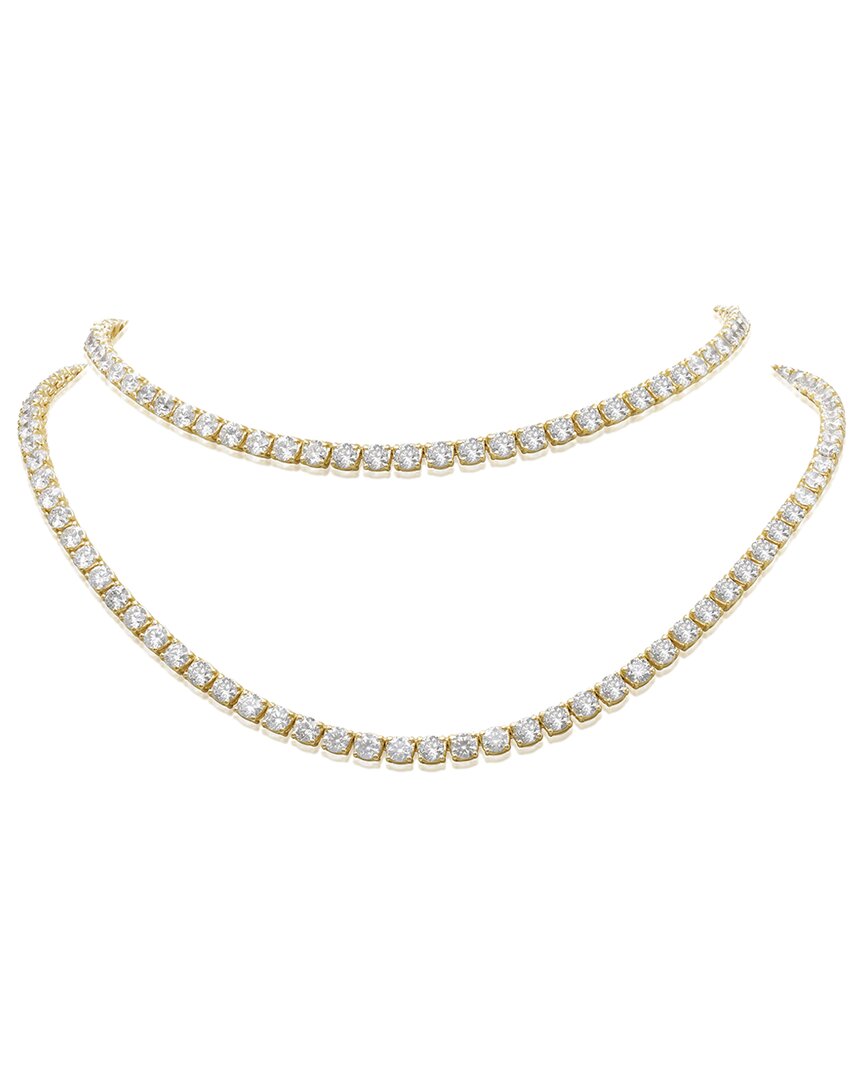 Diana M. Fine Jewelry 18k 50.00 Ct. Tw. Lab-grown Diamond Tennis Necklace In Gold