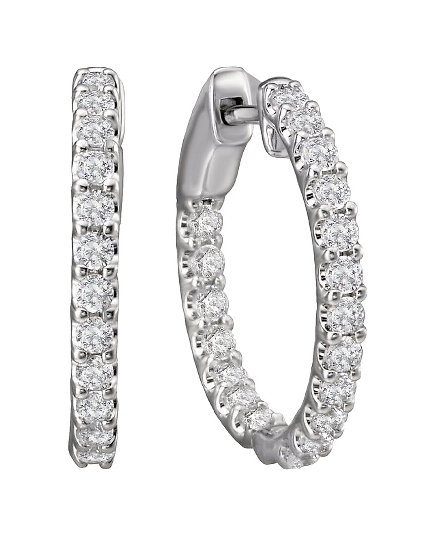 Lab Grown Diamonds 14k 5.00 Ct. Tw. Lab-grown Diamond In & Out Hoops