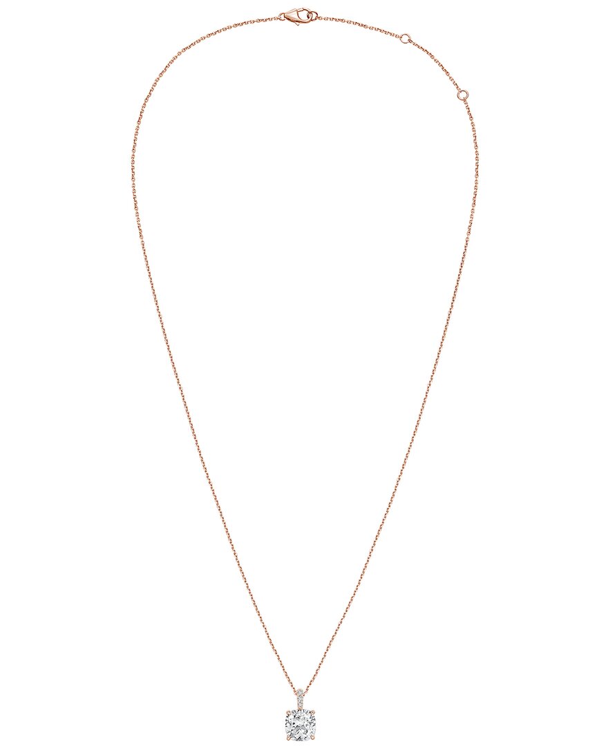 Diana M Lab Grown Diamonds Diana M. 14k Rose Gold 4.00 Ct. Tw. Lab-grown Diamond Pendant Necklace