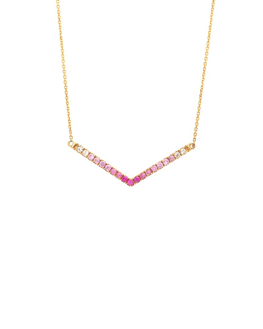 Gemstones 14k 0.48 Ct. Tw. Pink Sapphire Necklace