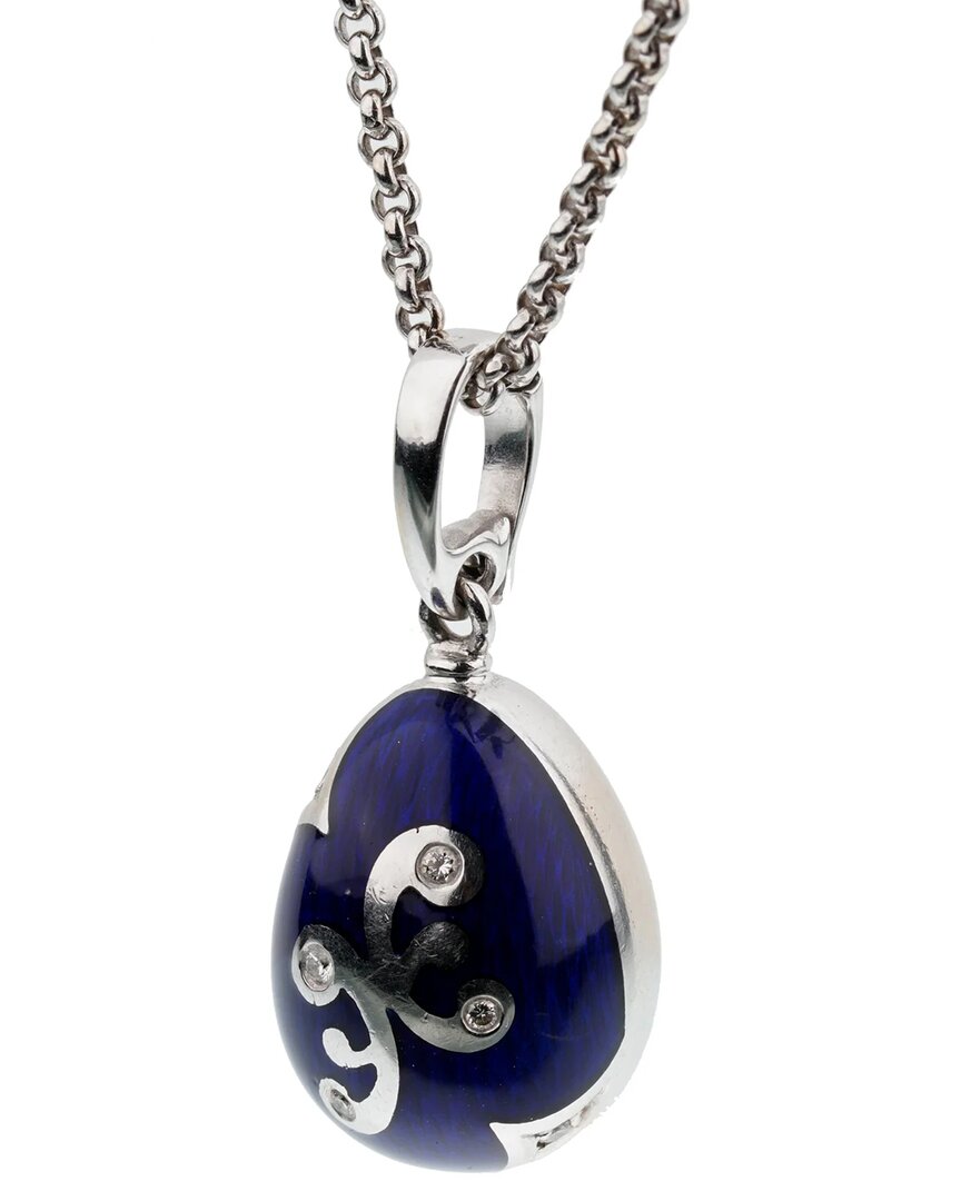 Fabergé Faberge 18k 0.10 Ct. Tw. Diamond Limited Edition Necklace (authentic Pre- Owned)