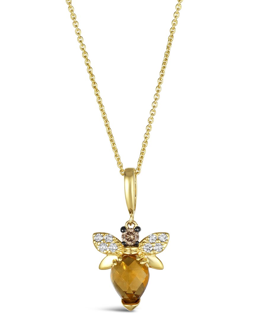 Le Vian ® Bee Positive 14k 1.08 Ct. Tw. Diamond & Citrine Pendant