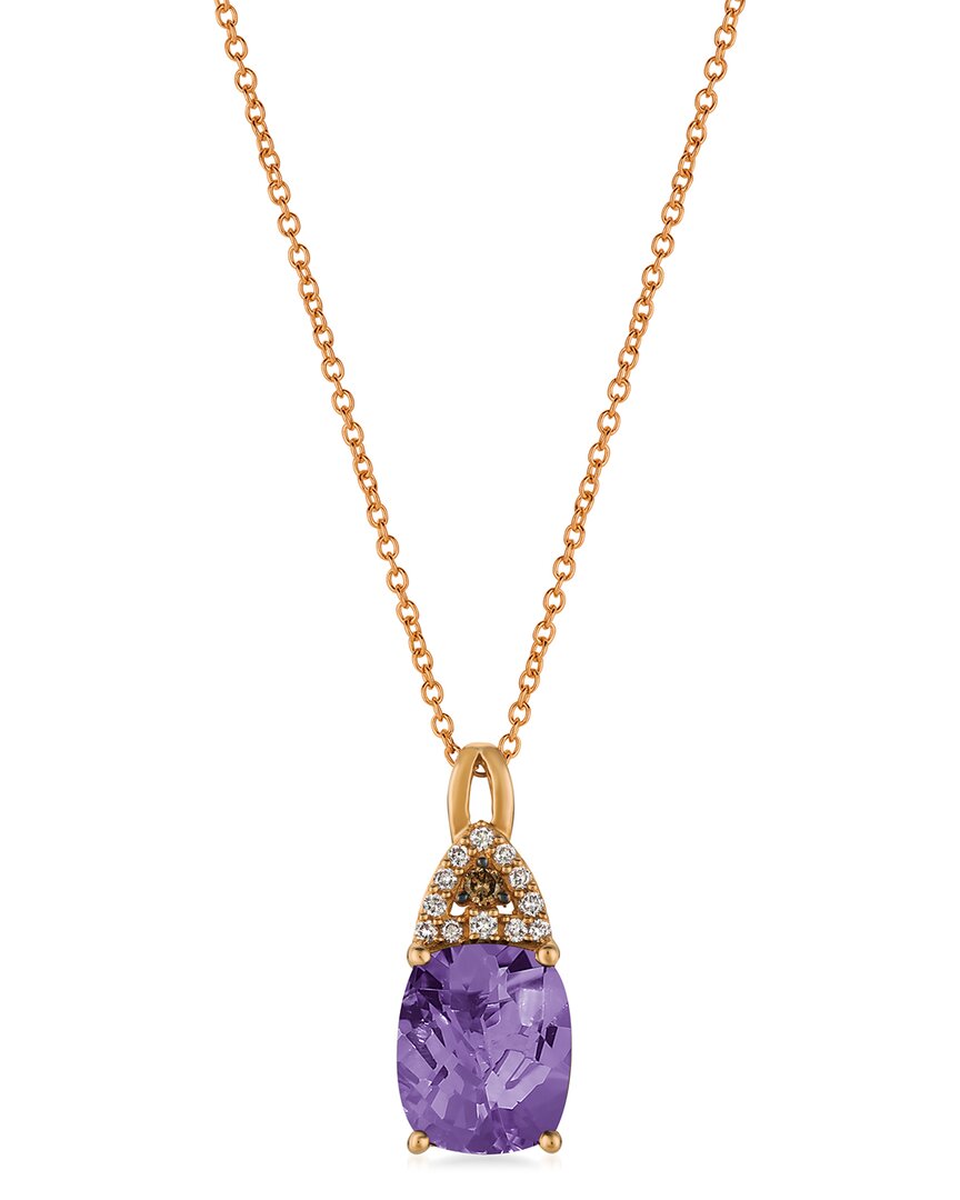 Le Vian ® Grape Amethyst™ 14k Rose Gold 2.40 Ct. Tw. Diamond & Amethyst Pendant