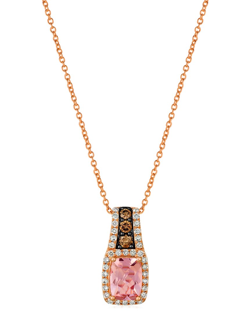 Le Vian ® Peach Morganite™ 14k Rose Gold 1.48 Ct. Tw. Diamond & Morganite Pendant