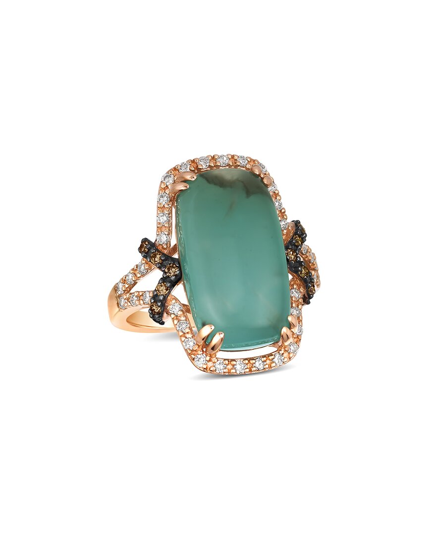 Le Vian ® Peacock Aquaprase™ 14k Rose Gold 10.30 Ct. Tw. Diamond & Aquaprase Ring