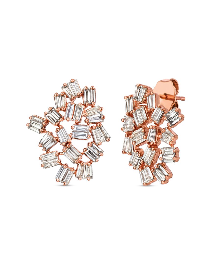 Le Vian ® Baguette Frenzy 14k Rose Gold 1.25 Ct. Tw. Diamond Earrings
