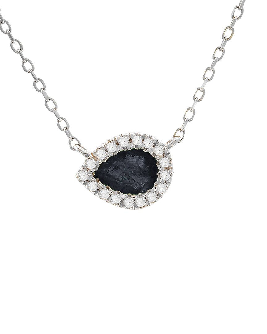 Gemstones 14k 0.27 Ct. Tw. Diamond & Sapphire Necklace