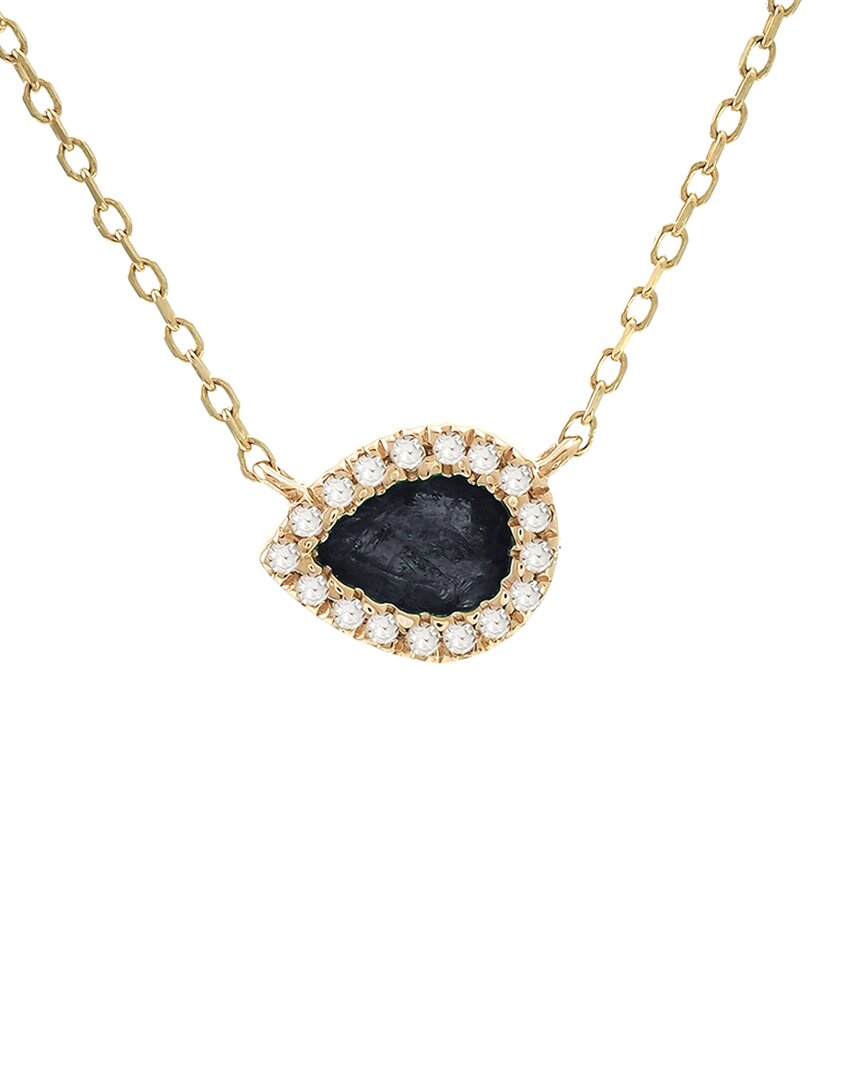 Gemstones 14k 0.27 Ct. Tw. Diamond & Sapphire Necklace