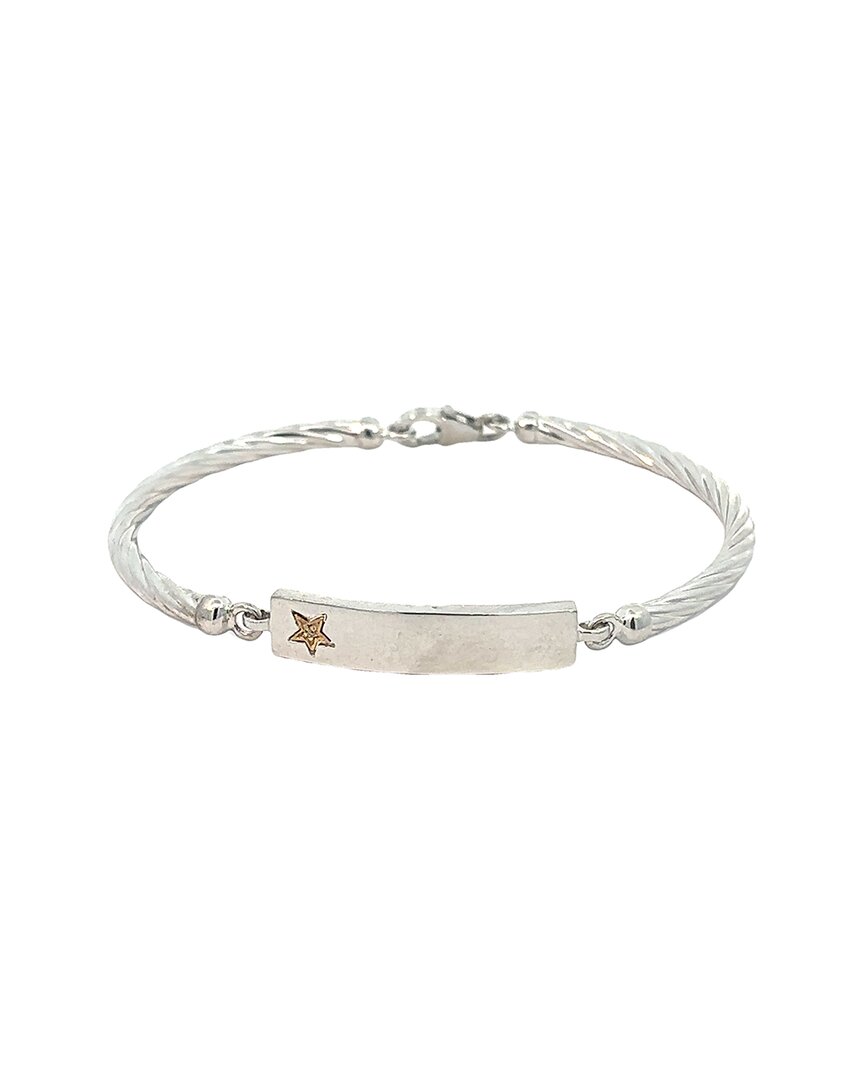 Diamond Select Cuts Star Silver 0.01 Ct. Tw. Diamond Bangle Bracelet