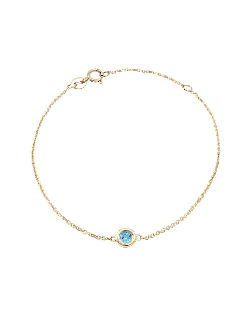 Gemstones Classic 14k 0.15 Ct. Tw. Blue Topaz Bracelet
