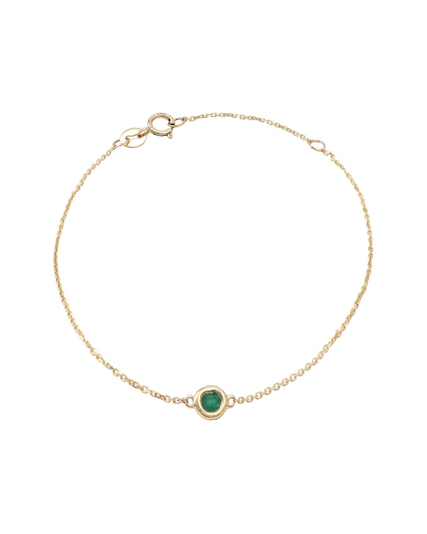 Gemstones Classic 14k 0.10 Ct. Tw. Emerald Bracelet