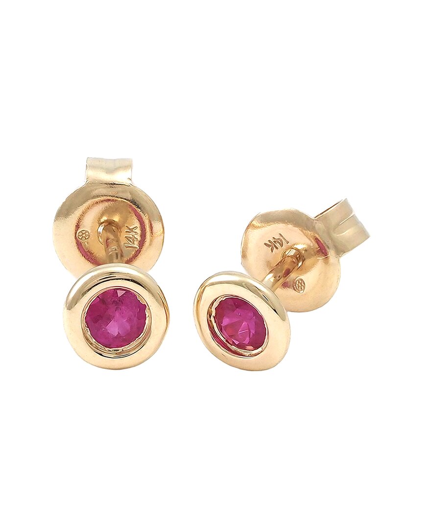 Gemstones Classic 14k 0.23 Ct. Tw. Ruby Earrings