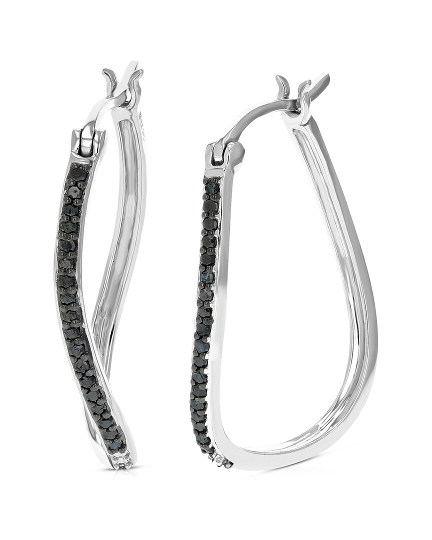 Amairah Silver 0.25 Ct. Tw. Diamond Hoops