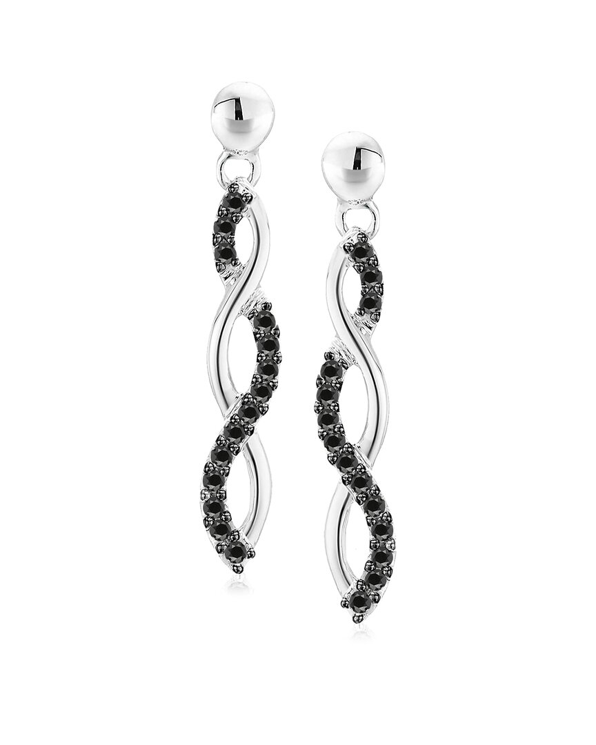 Amairah Silver 0.25 Ct. Tw. Diamond Dangle Earrings