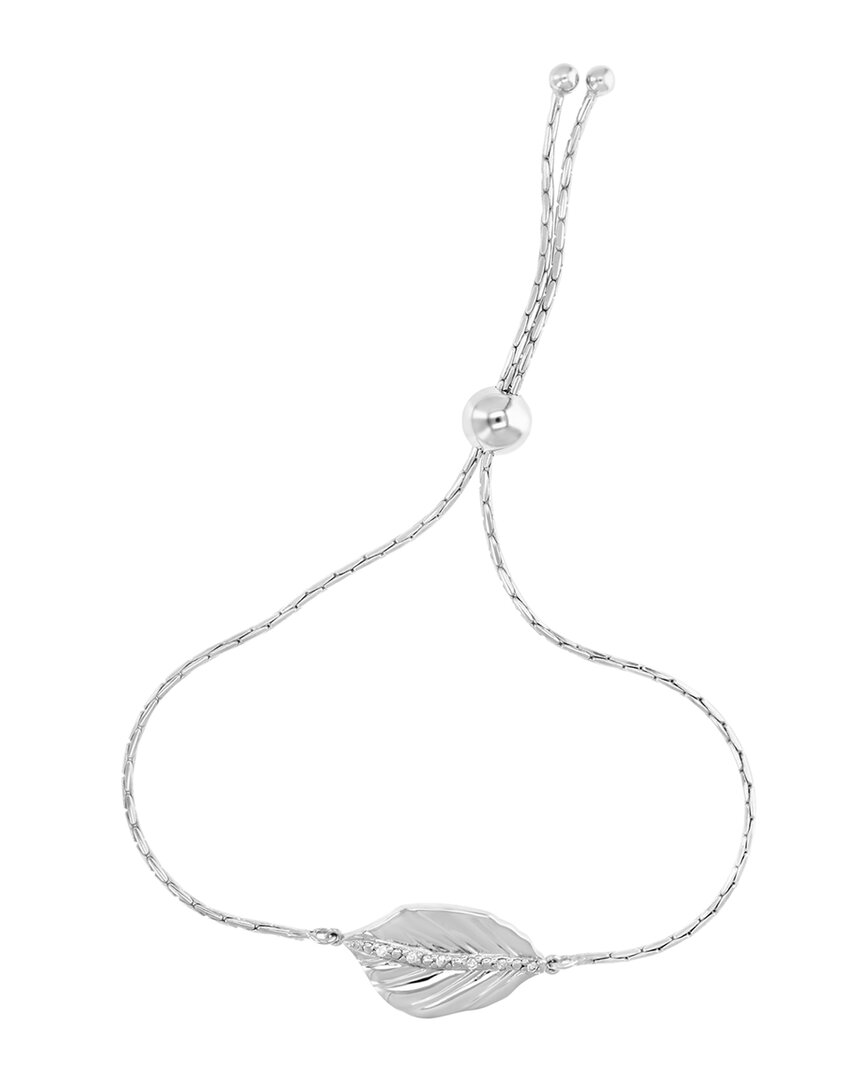 Amairah Silver 0.05 Ct. Tw. Diamond Bolo Bracelet